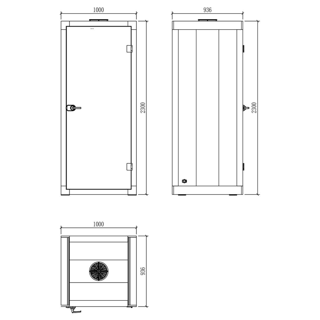 office call booth size