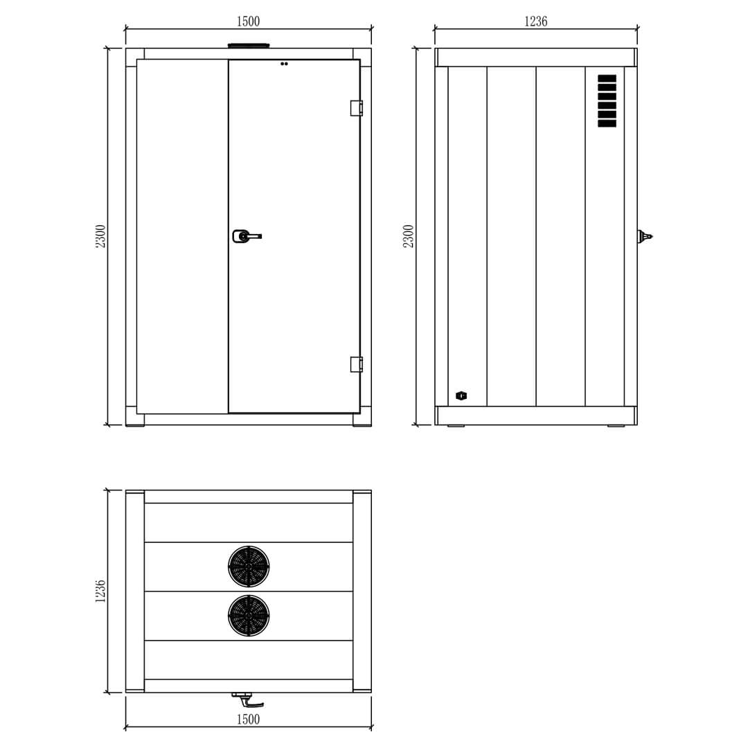 2 person meeting pod size